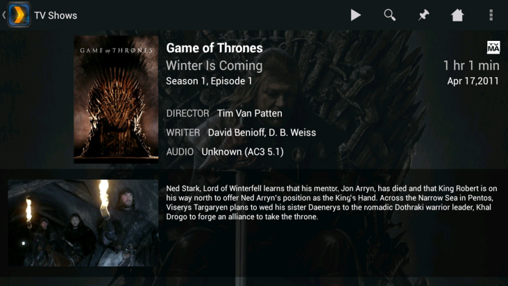 Plex screenshot
