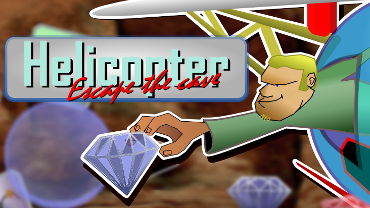 Helicopter. Escape the cave icon